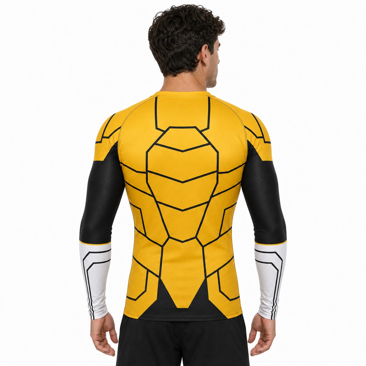 Comics Lantern Yellow Orange Long Sleeve Compression Shirt