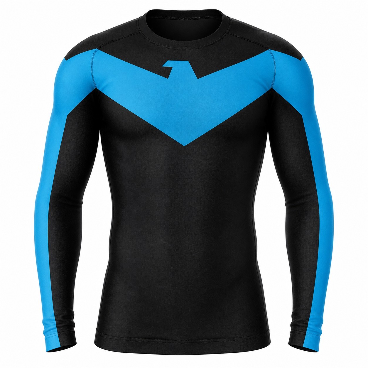 Comics Nightwing Blue Black Long Sleeve Compression Shirt
