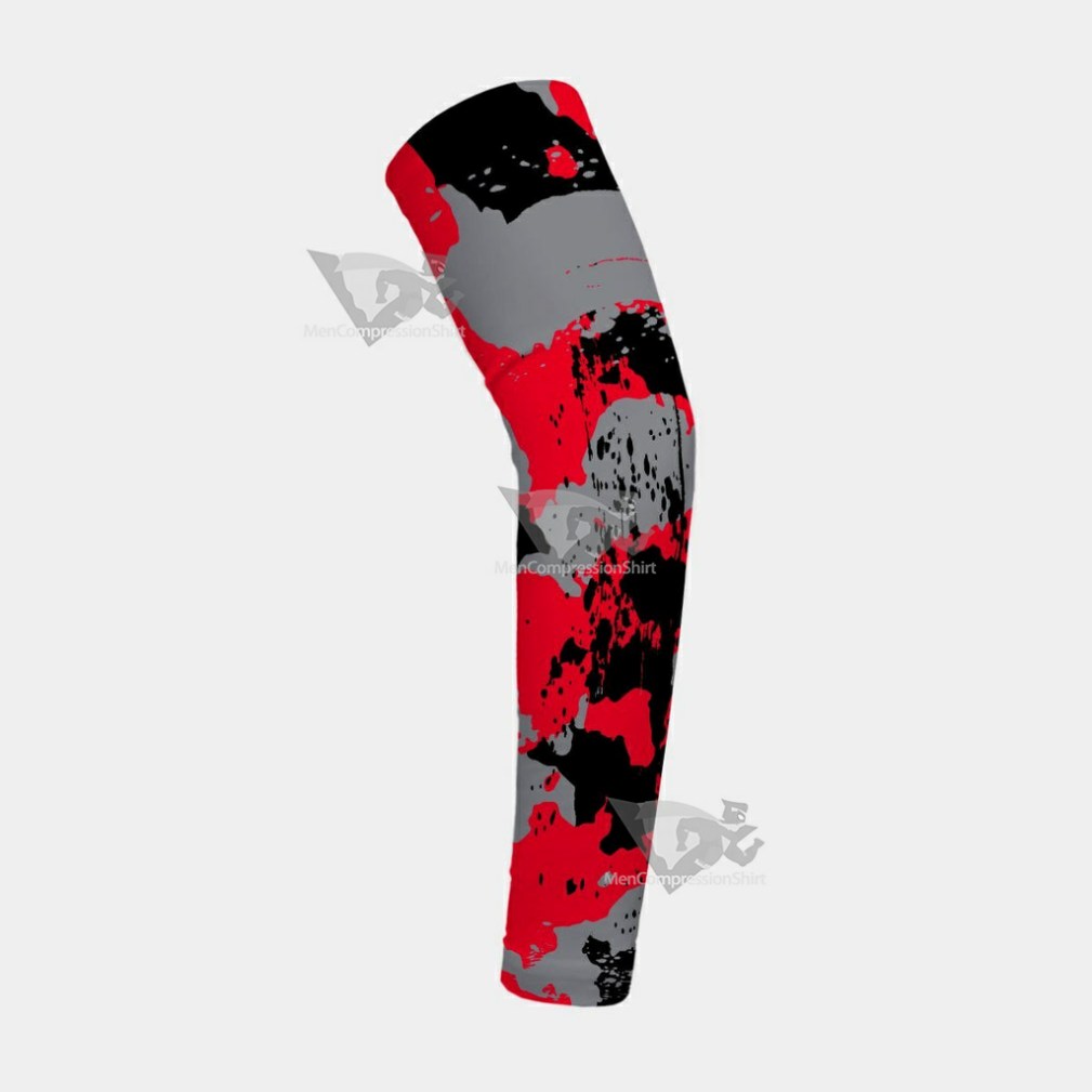 Corrosive Gray Black Red Arm Sleeve