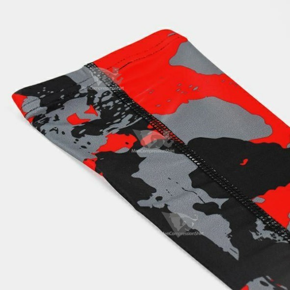 Corrosive Gray Black Red Arm Sleeve