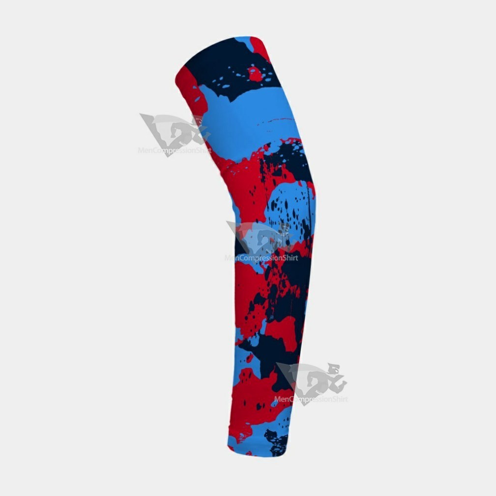 Corrosive Light Blue Navy Red Kids Arm Sleeve