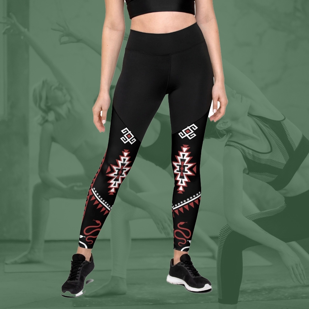 Cowgirl Red And Black Women Compression Legging