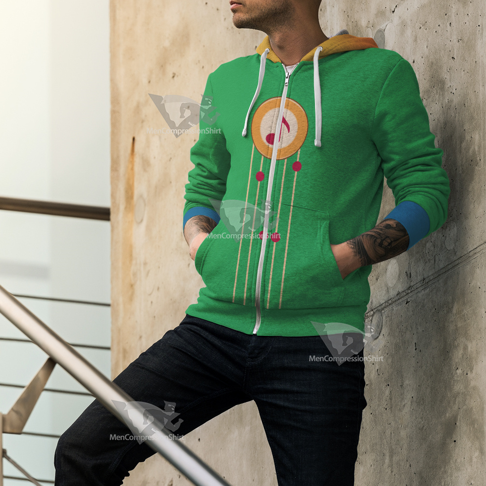 Cucumber Quest Noisemaste Green Cosplay Zip Up Hoodie