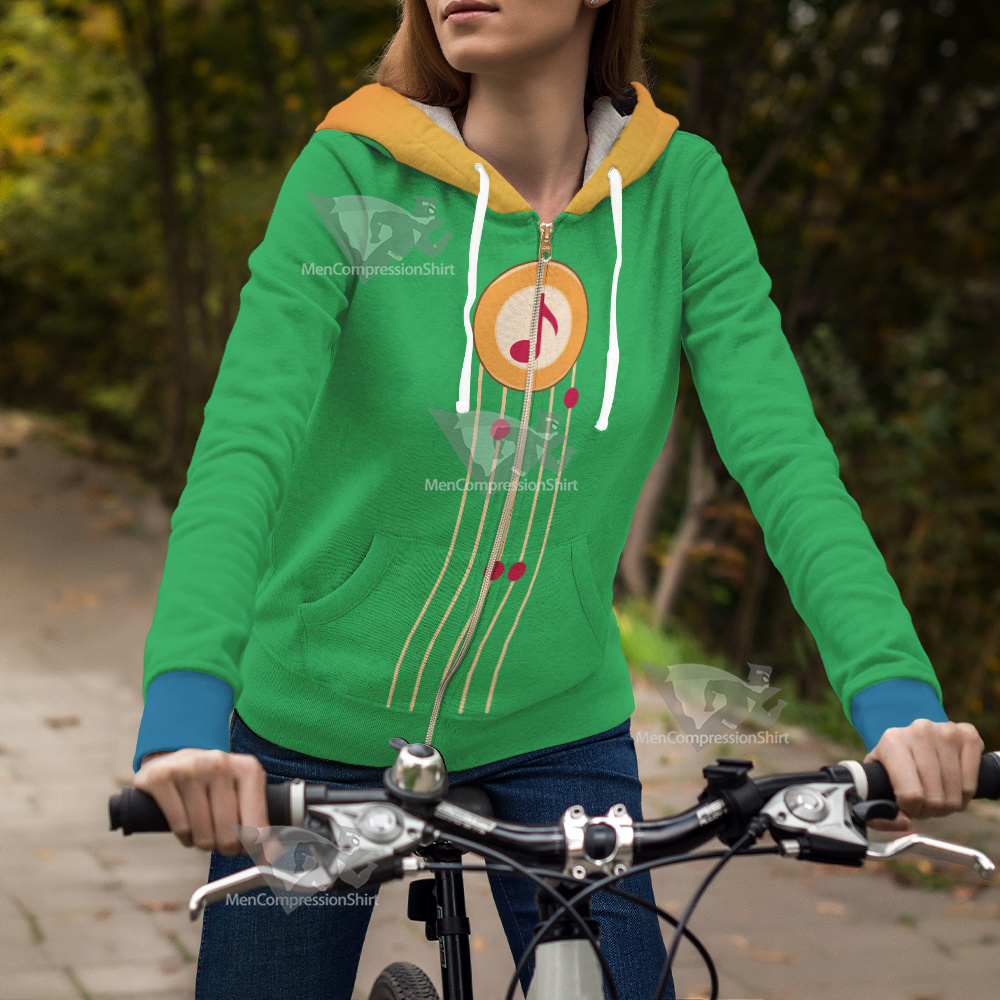 Cucumber Quest Noisemaste Green Cosplay Zip Up Hoodie