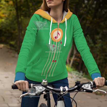 Cucumber Quest Noisemaste Green Cosplay Zip Up Hoodie