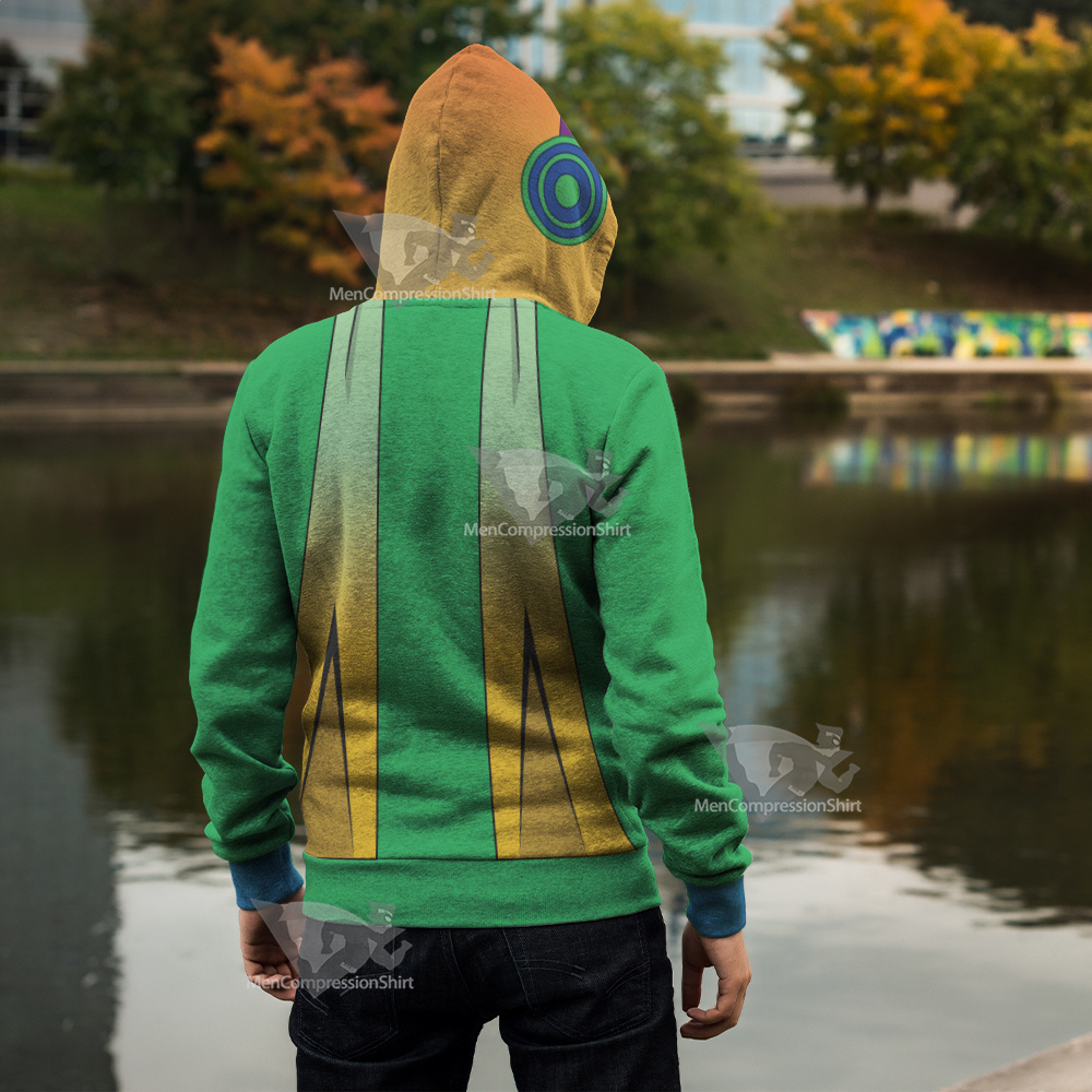 Cucumber Quest Noisemaste Green Cosplay Zip Up Hoodie
