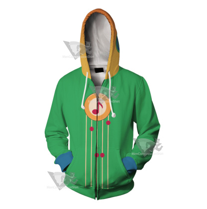 Cucumber Quest Noisemaste Green Cosplay Zip Up Hoodie