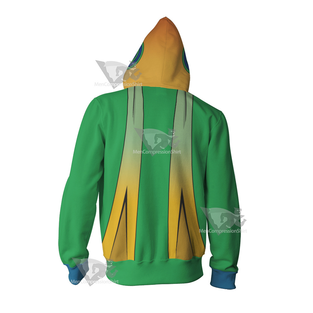Cucumber Quest Noisemaste Green Cosplay Zip Up Hoodie