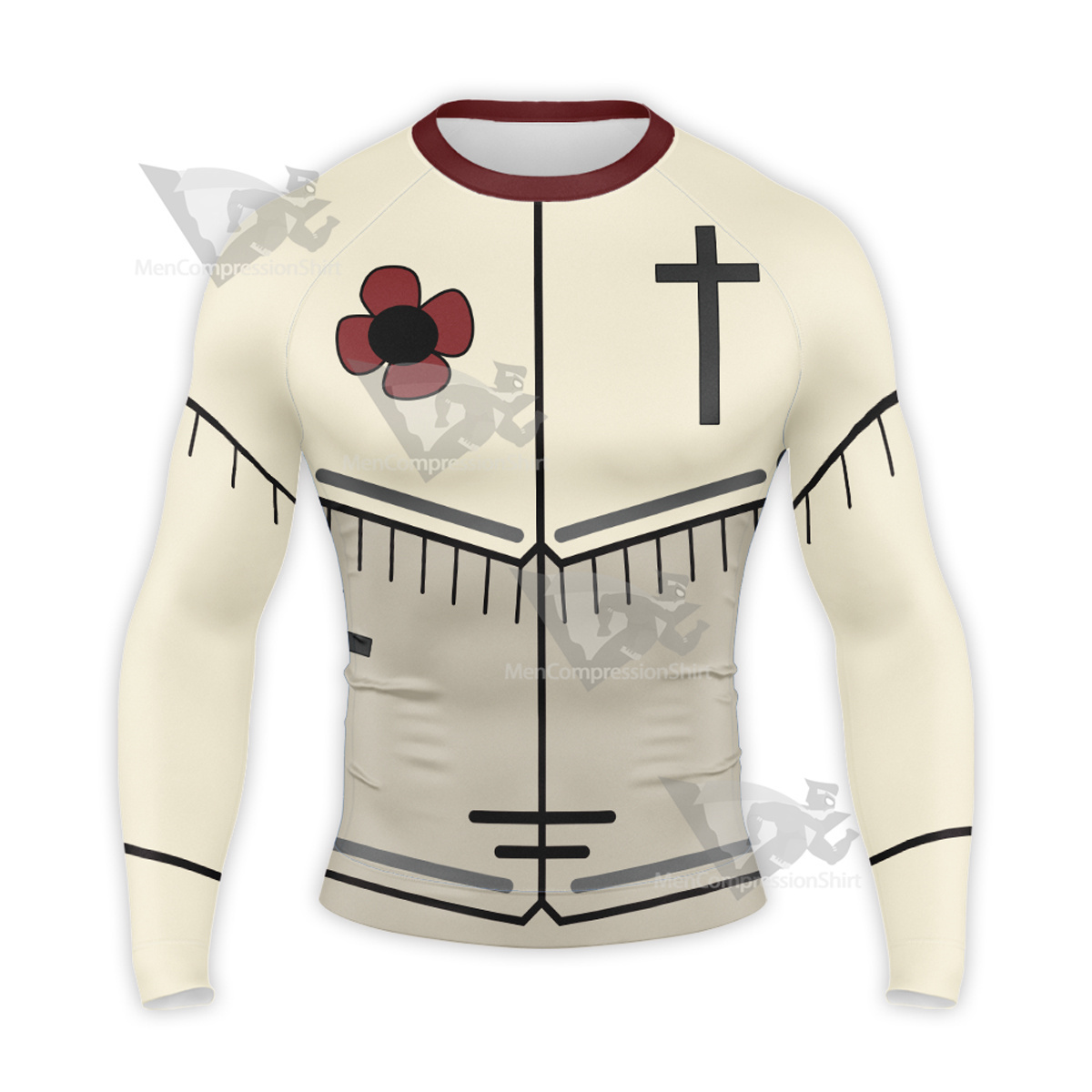 Cult Of The Lamb Baal White Long Sleeve Compression Shirt
