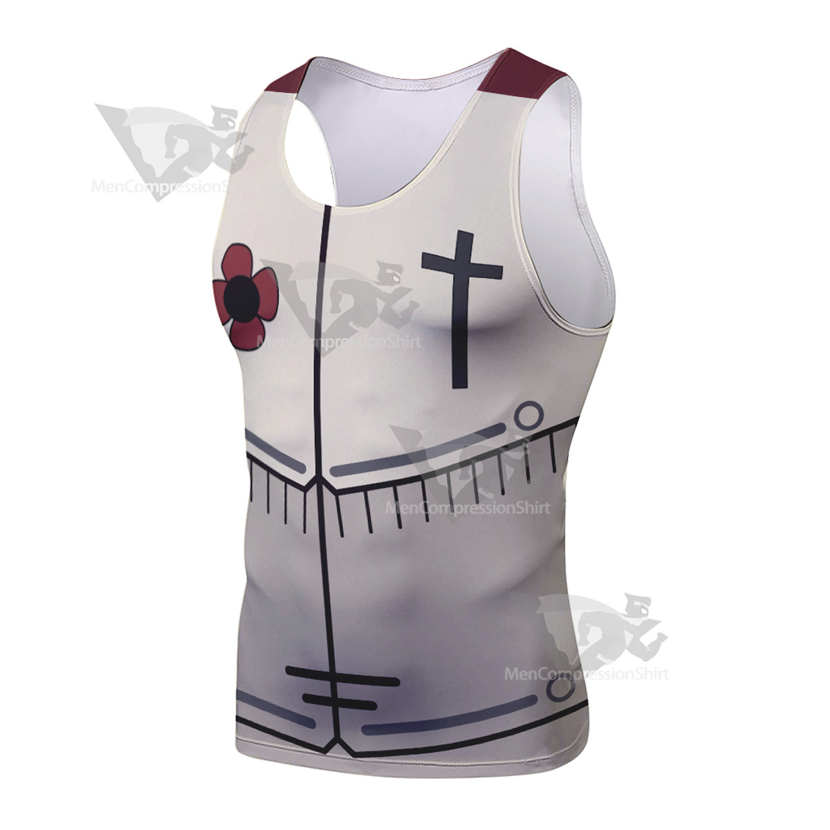 Cult Of The Lamb Baal White Sleeveless Compression Shirt