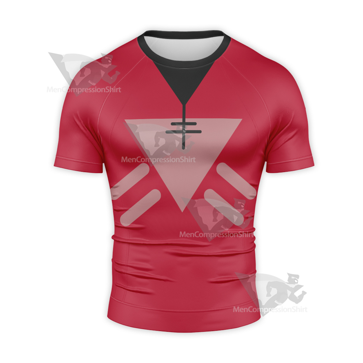 Cult Of The Lamb Red Triangle Short Sleeve Compression Shirt