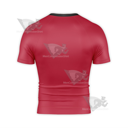 Cult Of The Lamb Red Triangle Short Sleeve Compression Shirt