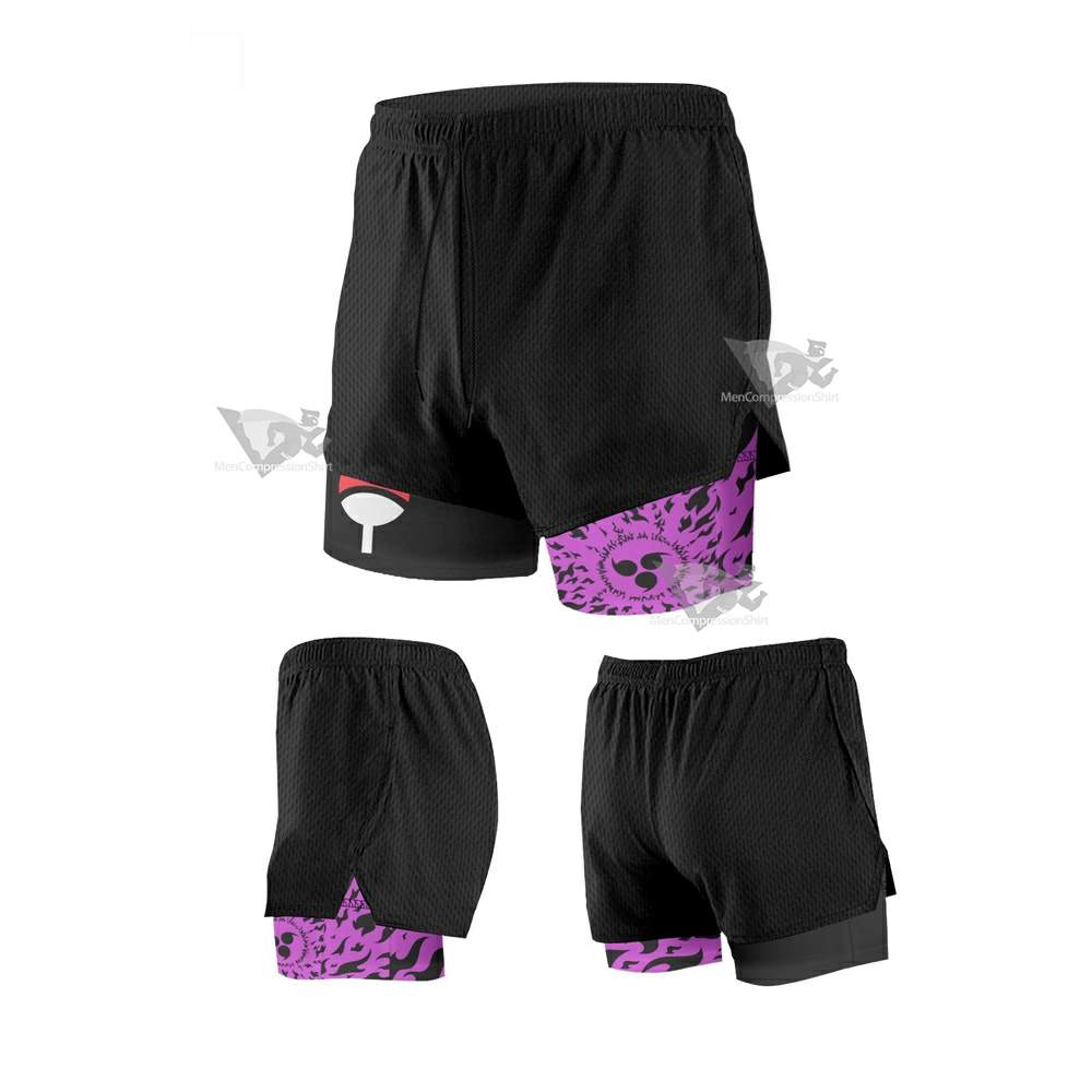 Cursed Uchiha Compression Shorts