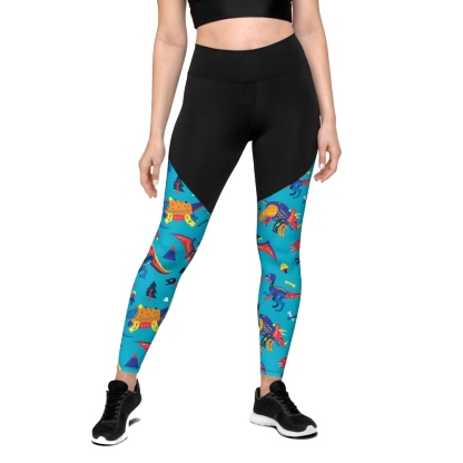 Cute Dinosaur Women Compression Legging