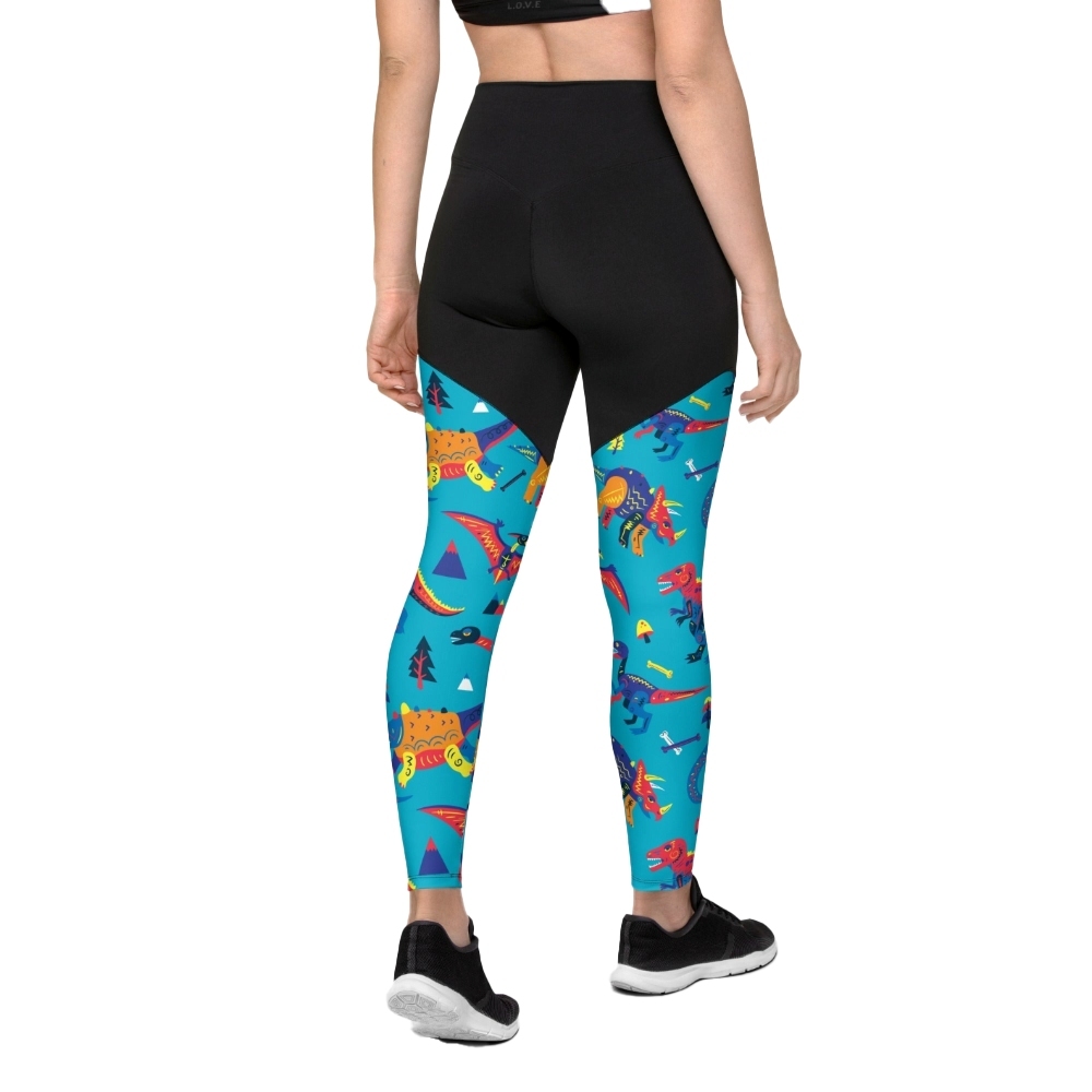 Cute Dinosaur Women Compression Legging