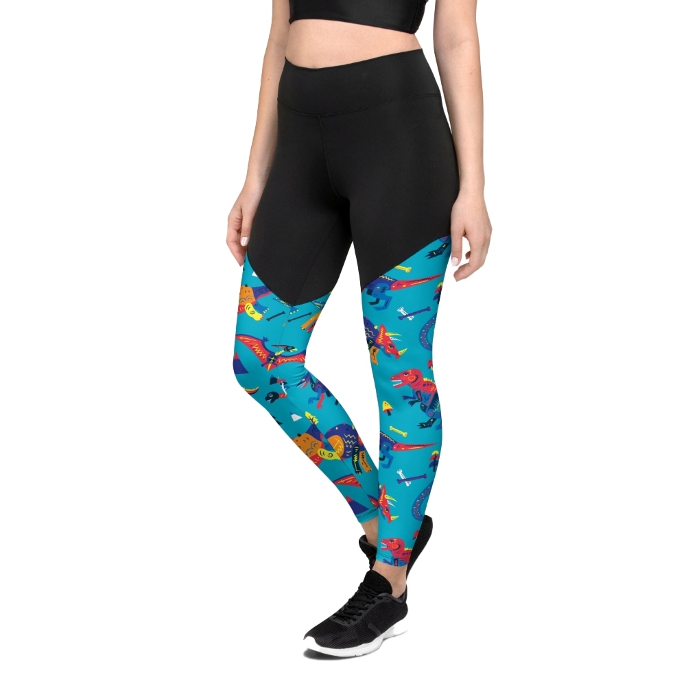 Cute Dinosaur Women Compression Legging