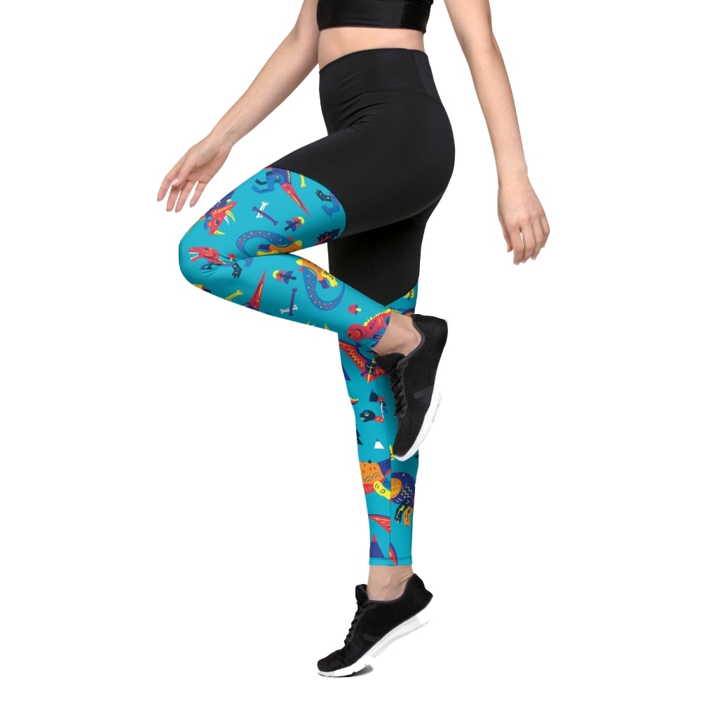 Cute Dinosaur Women Compression Legging