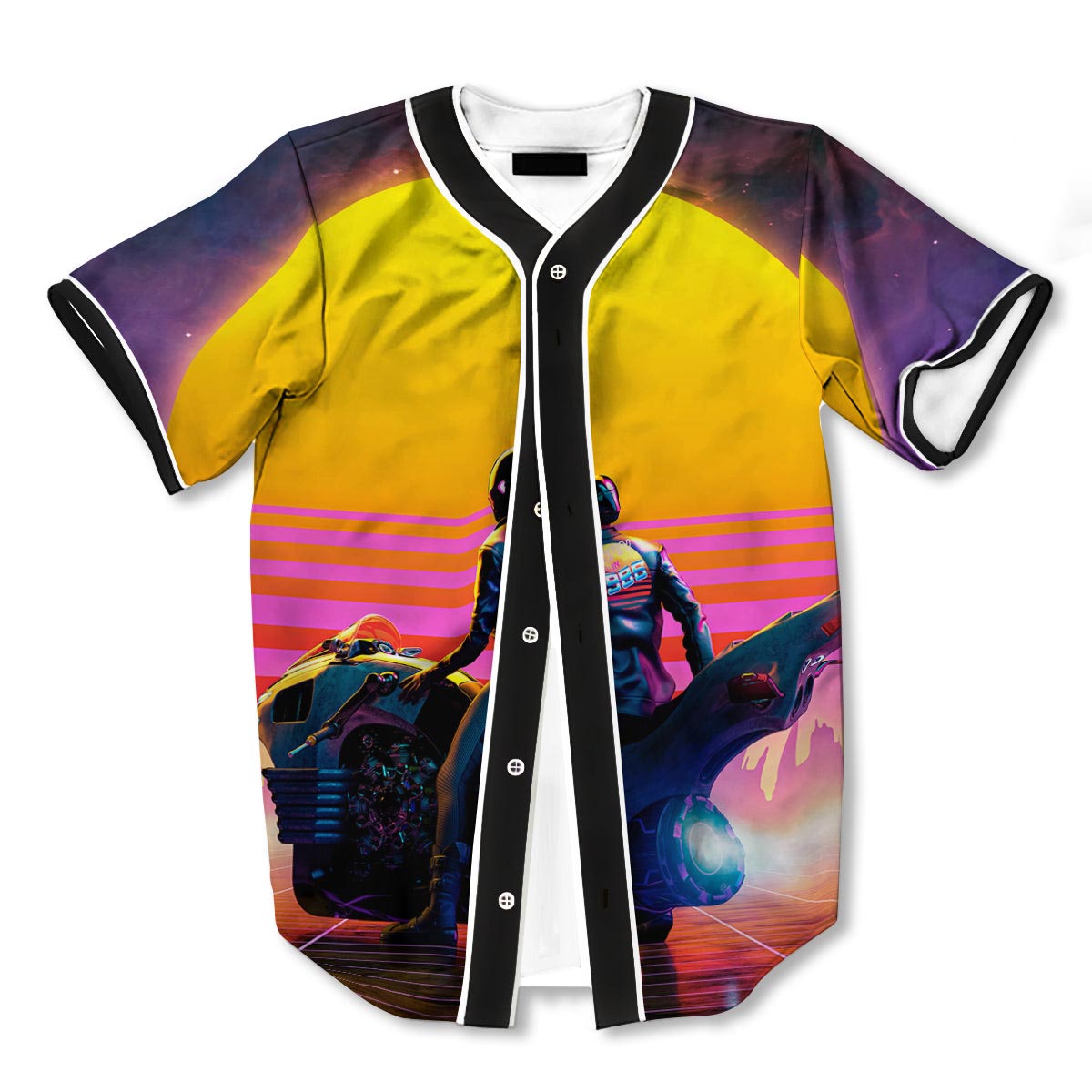 Cyberpunk Biker 3d Print Full Size Baseball Jerseys