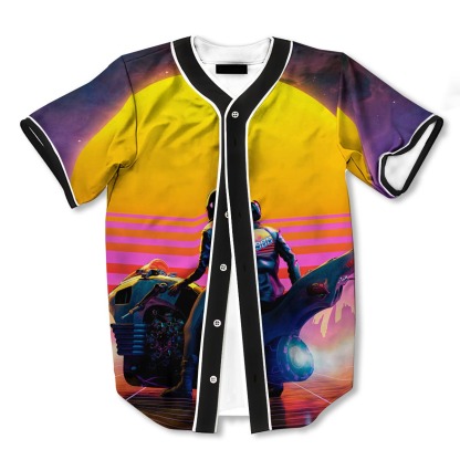 Cyberpunk Biker 3d Print Full Size Baseball Jerseys