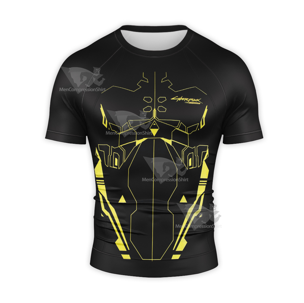 Cyberpunk Edge Runners Sandevistan Short Sleeve Compression