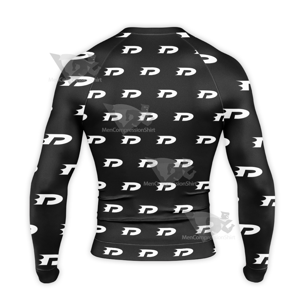 Danny Phantom Repeat White D Cosplay Long Sleeve Compression Shirt