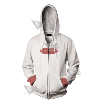 Danny Phantom White Cosplay Zip Up Hoodie