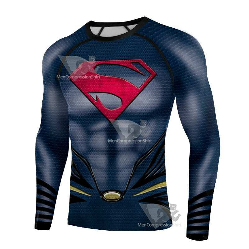 Dark Kent Long Sleeve Compression Shirt