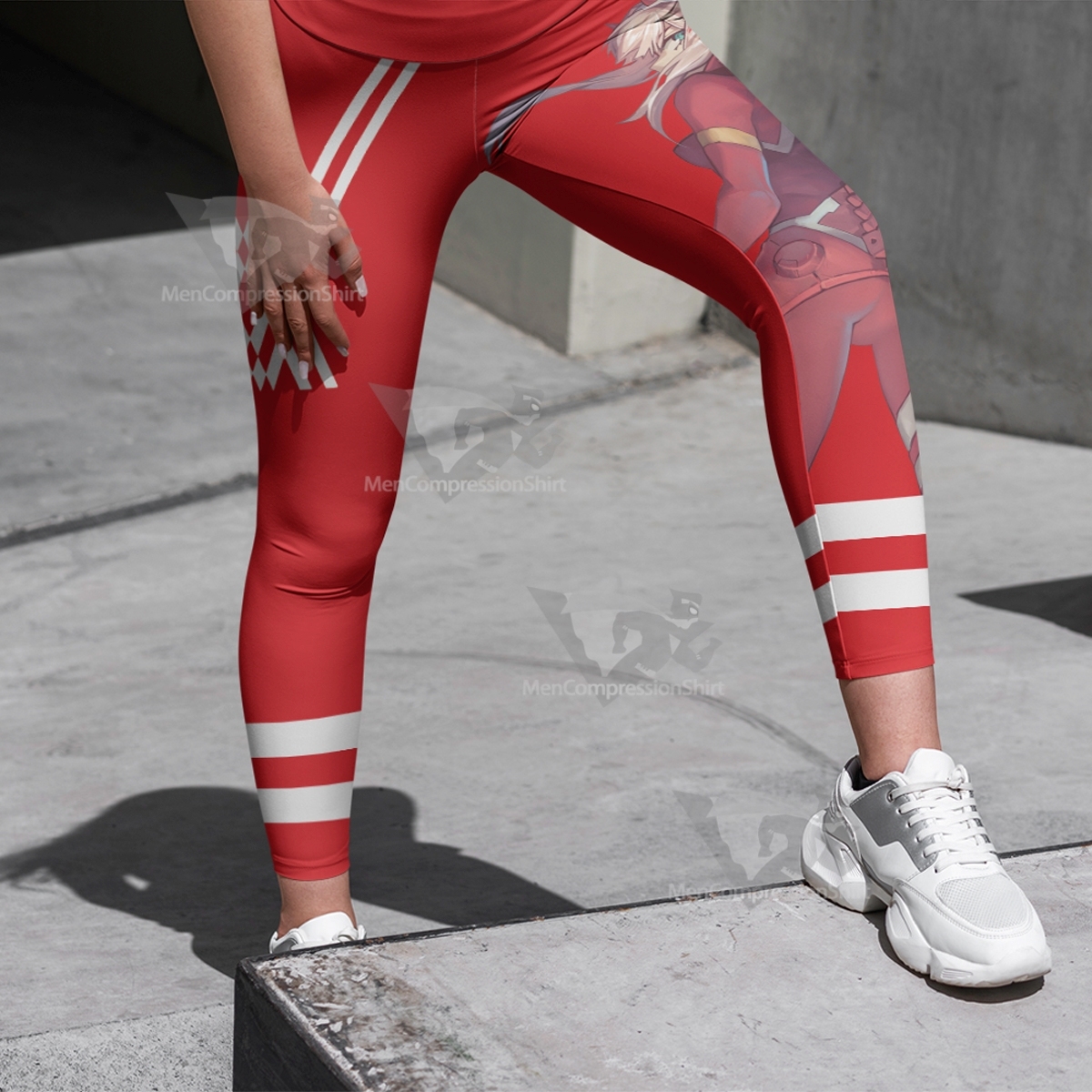 Darling In The Franxx Zero Two Code 002 Red Women Compression Legging-MensCompressionShirt