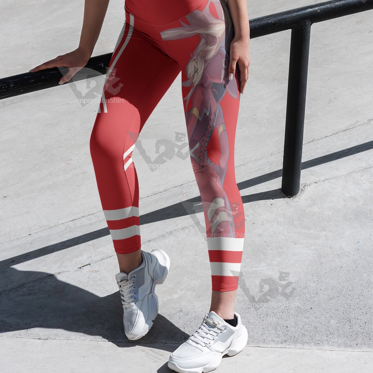 Darling In The Franxx Zero Two Code 002 Red Women Compression Legging-MensCompressionShirt