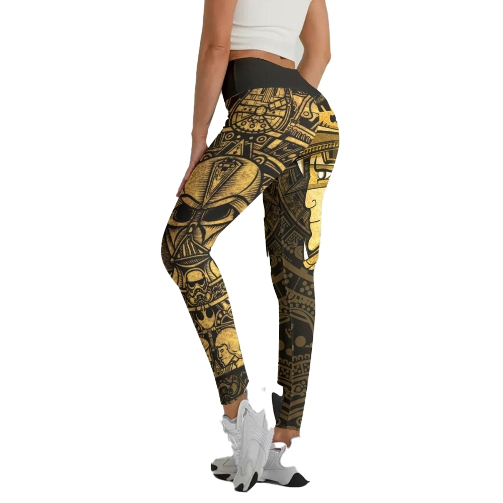 Darth Vader Aztec Calendar Women Compression Legging