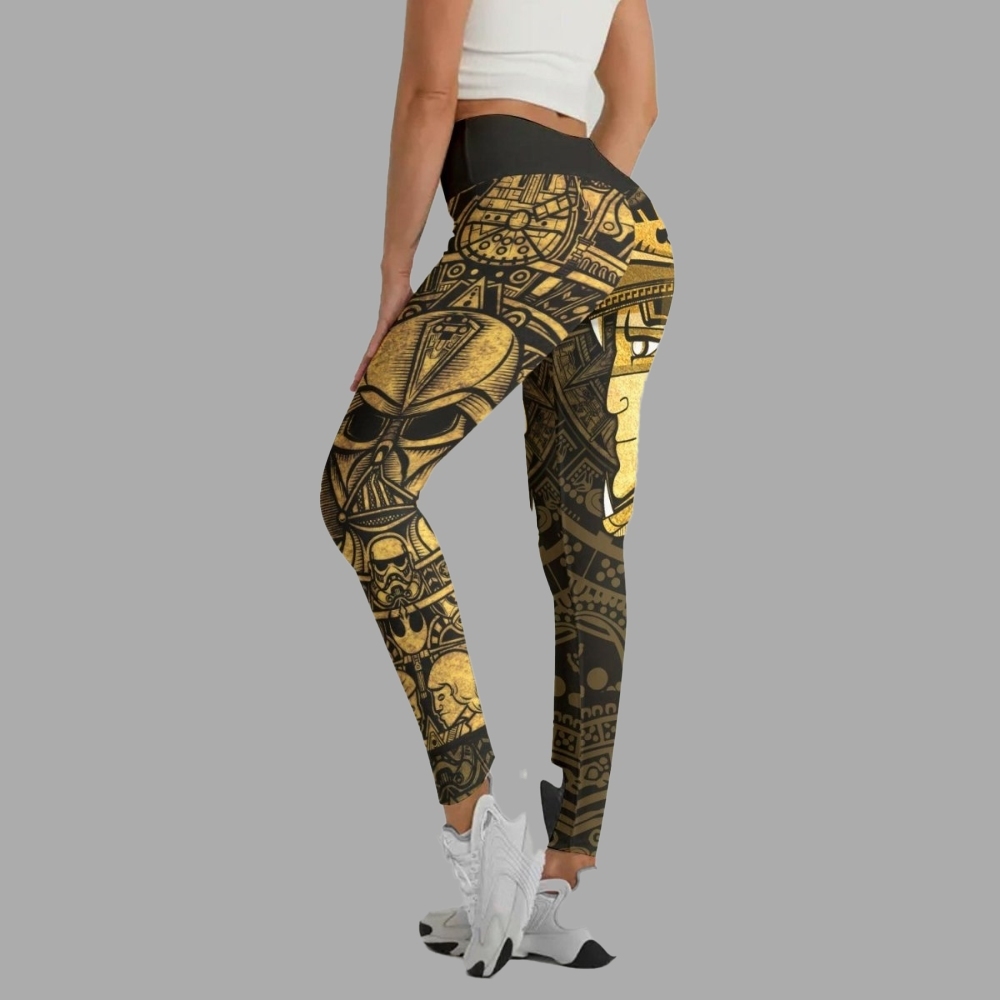 Darth Vader Aztec Calendar Women Compression Legging