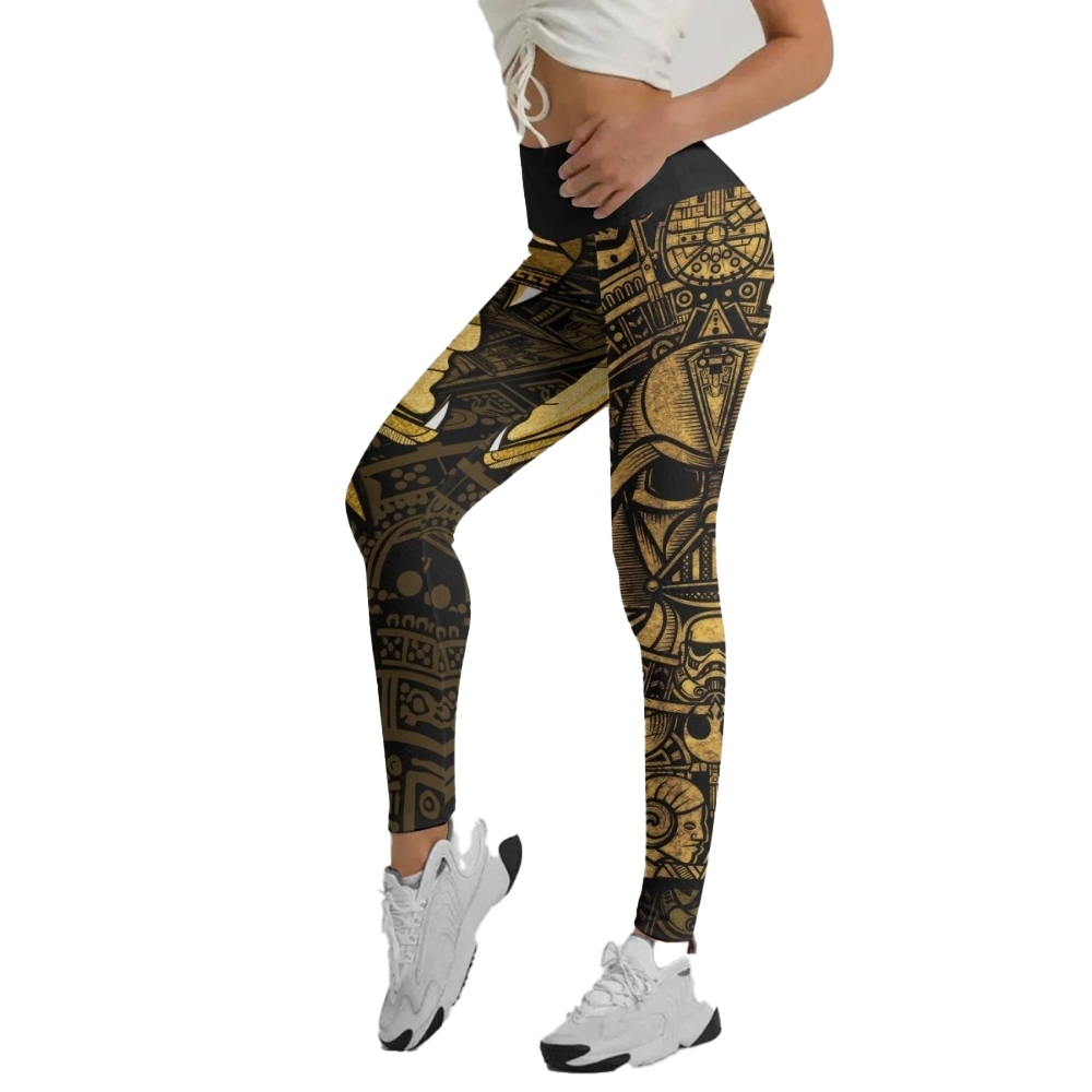 Darth Vader Aztec Calendar Women Compression Legging
