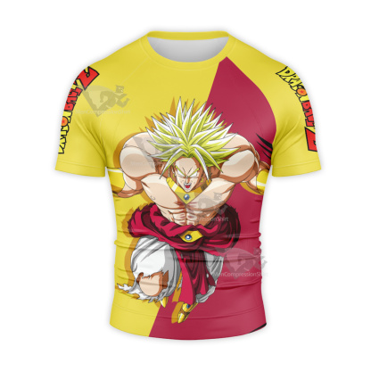 Dbz Super Broly Dragon Ball Z Short Sleeve Compression Shirt
