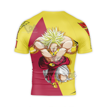Dbz Super Broly Dragon Ball Z Short Sleeve Compression Shirt