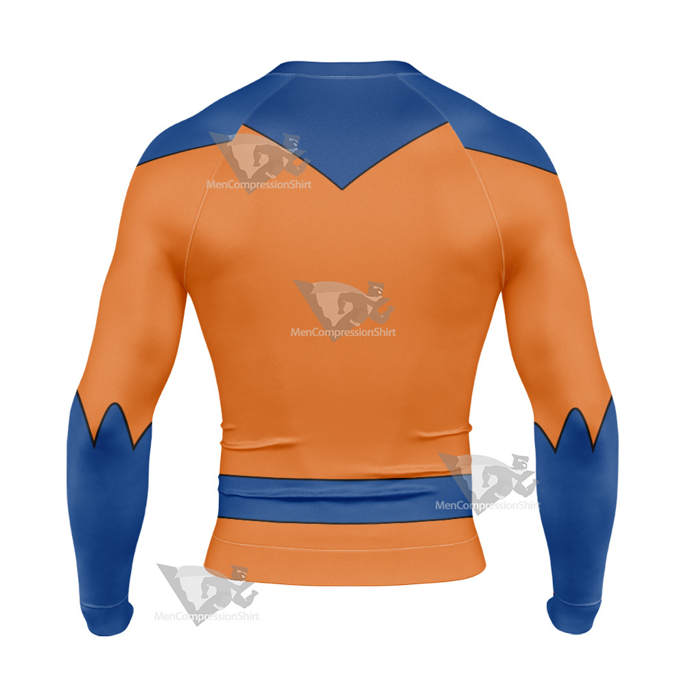 Dc Animal Man Orange Cosplay Long Sleeve Compression Shirt