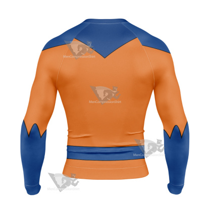 Dc Animal Man Orange Cosplay Long Sleeve Compression Shirt