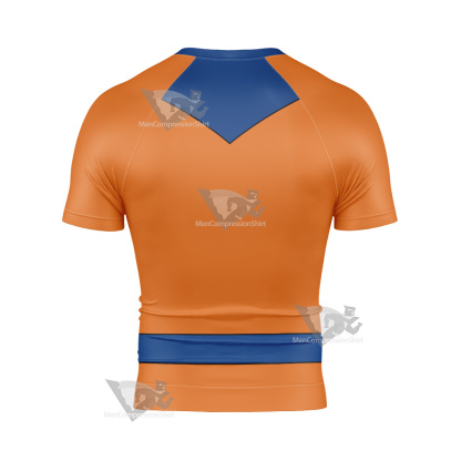 Dc Animal Man Orange Cosplay Short Sleeve Compression Shirt