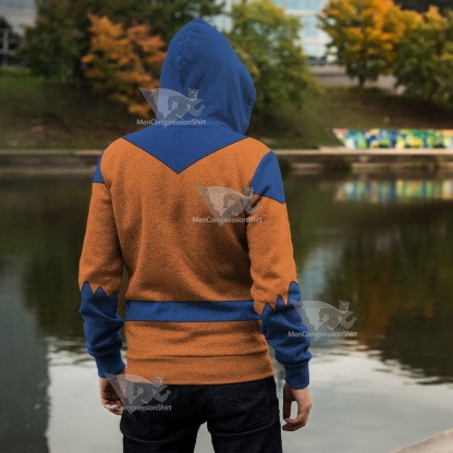 Dc Animal Man Orange Cosplay Zip Up Hoodie