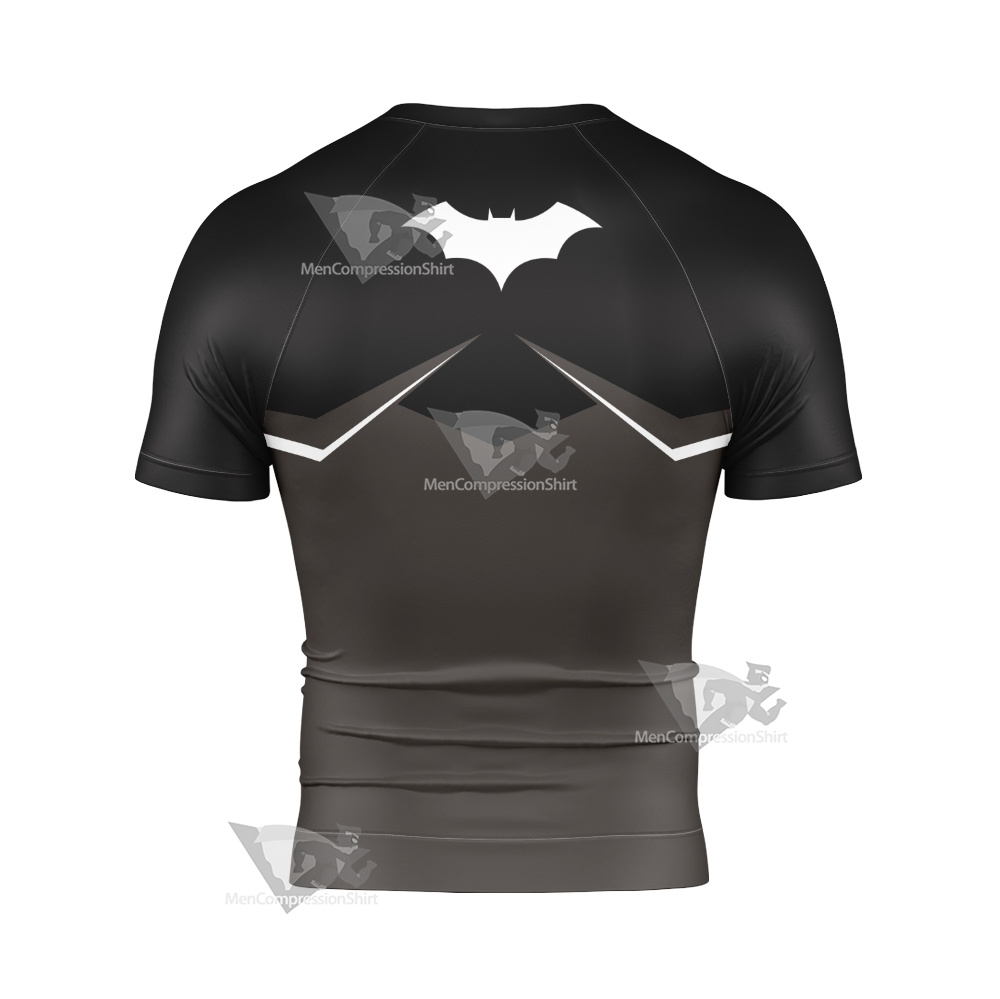 Dc Batman Black Cosplay Short Sleeve Compression Shirt