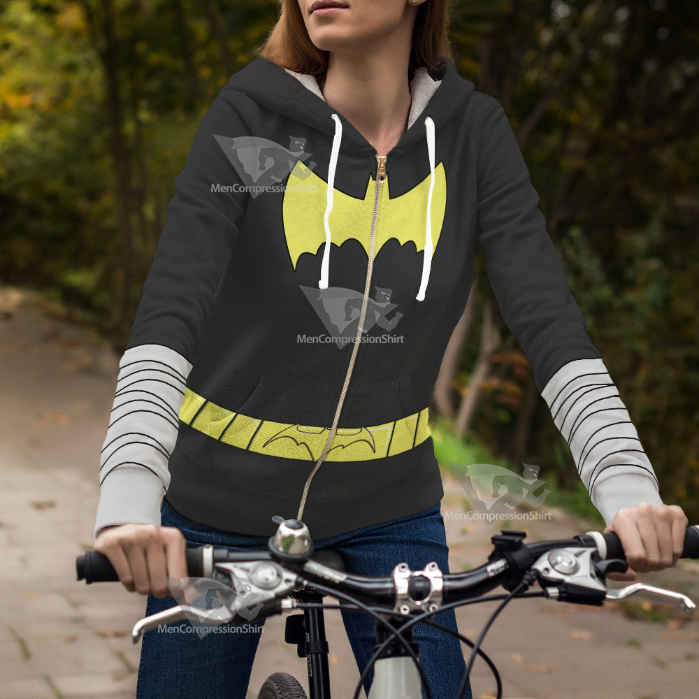 Dc Cassandra Cain Bat Belt Cosplay Zip Up Hoodie