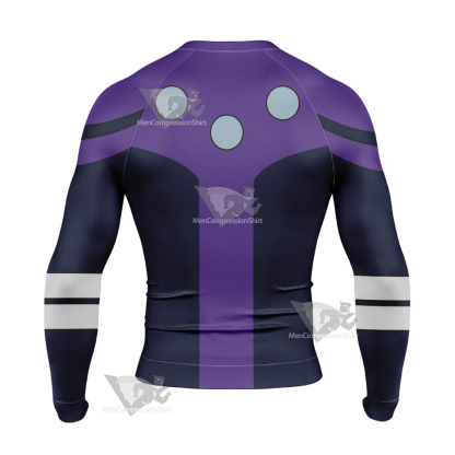 Dc Cosmic Boy Purple Cosplay Long Sleeve Compression Shirt