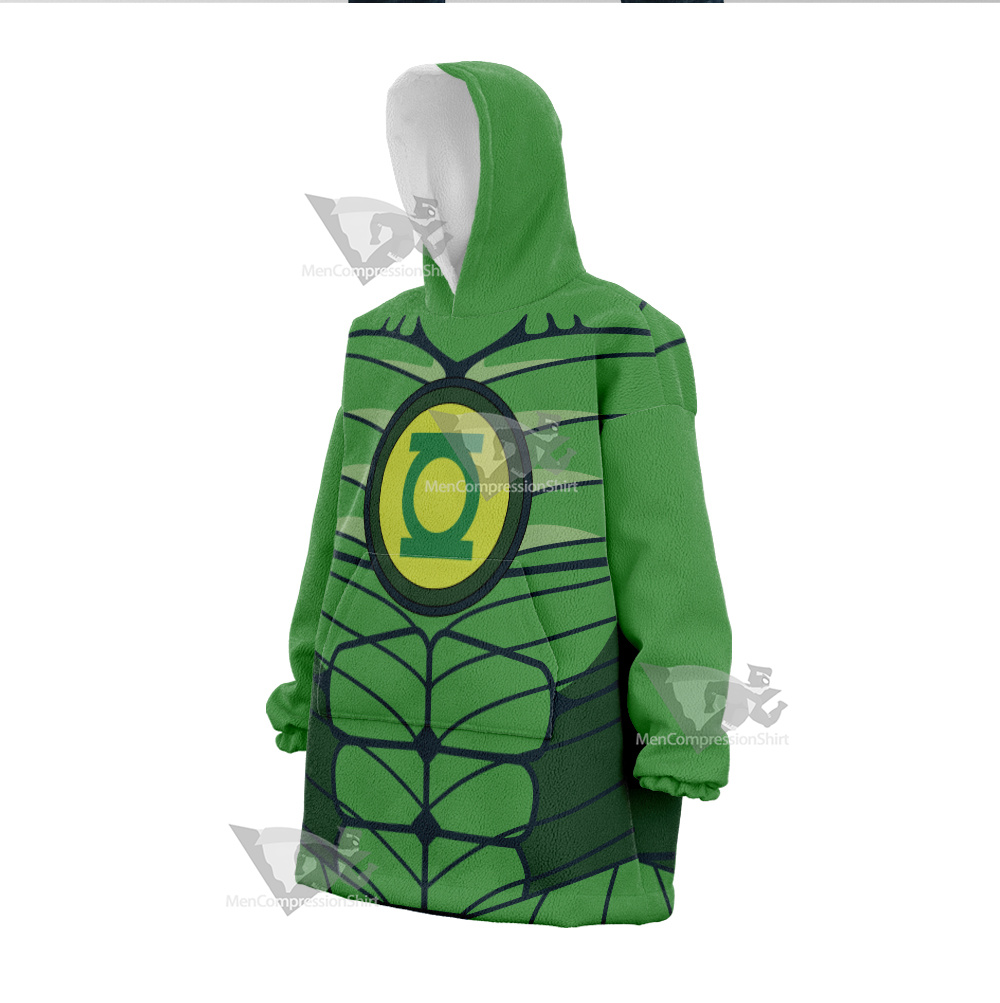 Dc Green Lantern Line Cosplay Snug Oversized Blanket Hoodie
