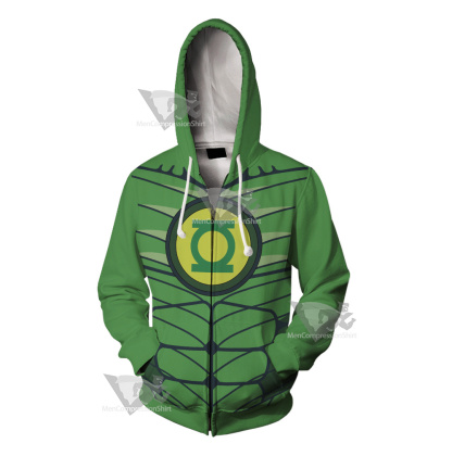 Dc Green Lantern Line Cosplay Zip Up Hoodie