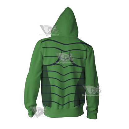Dc Green Lantern Line Cosplay Zip Up Hoodie