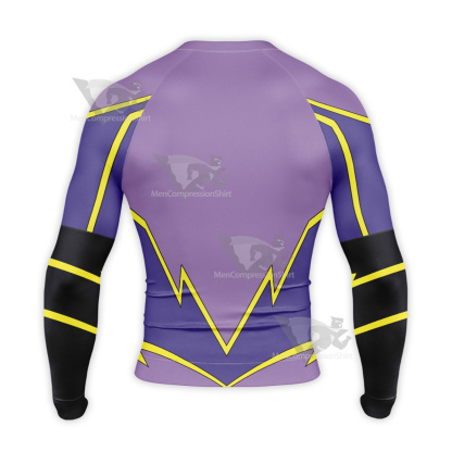 Dc New 52 Super Man Of China Flash Battle Suit Long Sleeve Compression Shirt