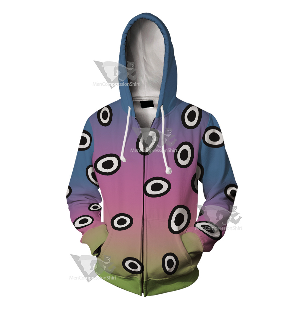 Dc The Changing Man Black Circle Cosplay Zip Up Hoodie