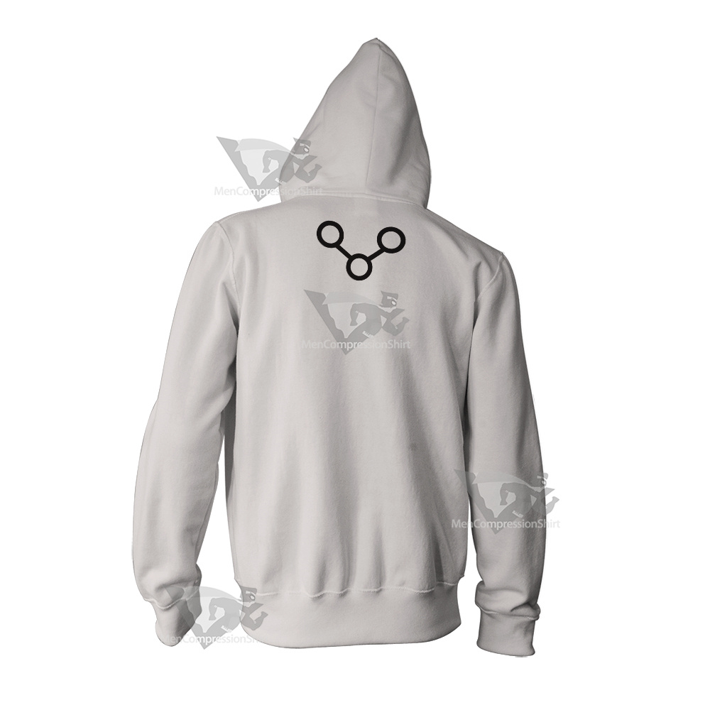 Dc The Changing Man White Cosplay Zip Up Hoodie