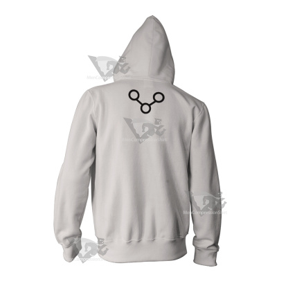 Dc The Changing Man White Cosplay Zip Up Hoodie