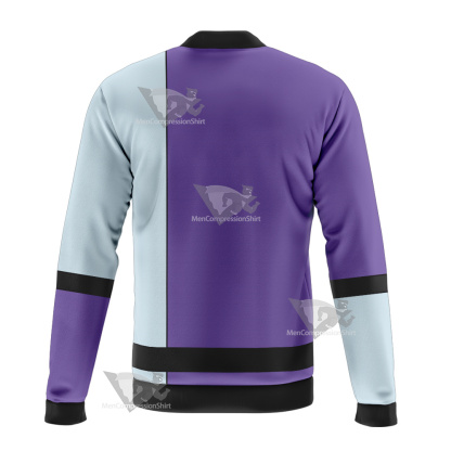 Dc The Elongated Man Purple Cosplay Bomber Jacket