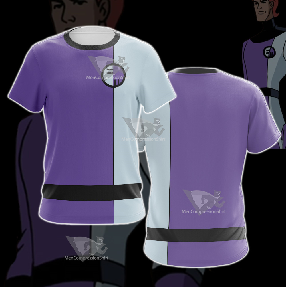 Dc The Elongated Man Purple Cosplay T-Shirt